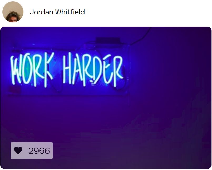 work hard neon lights